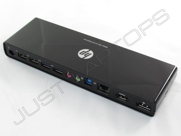 HP HSTNN-IX06 USB 3.0 Dock Port Replicator w/ HDMI & Display Port w/ PSU